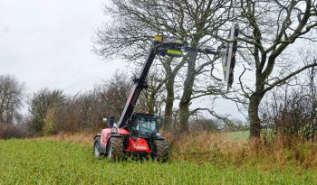 Tree trimming circular saw for forklift truck full