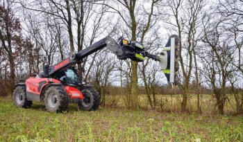 Tree trimming circular saw for forklift truck full