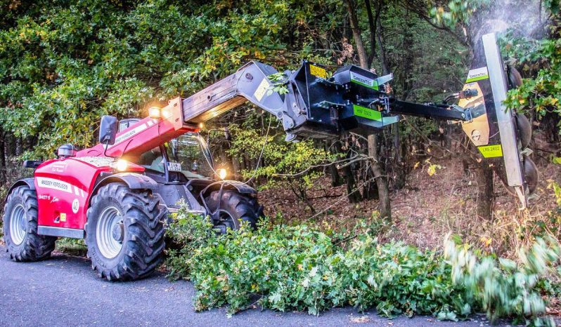 Tree trimming circular saw for forklift truck full