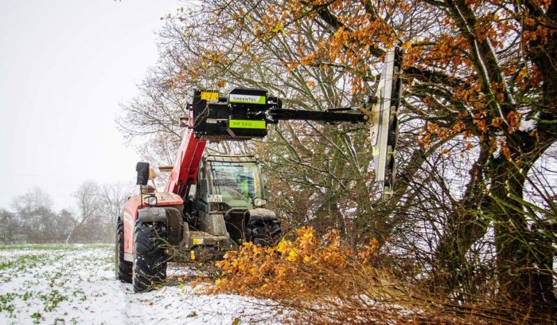Tree trimming circular saw for forklift truck full